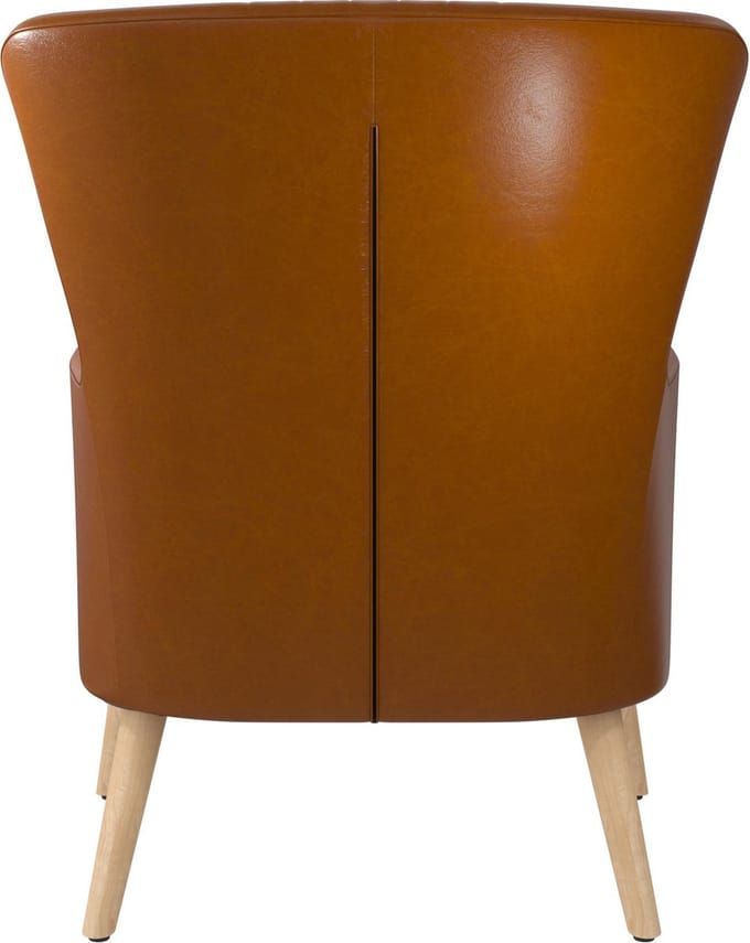 Wynn-Beklede Accent Stoel in Kunstleer Camel
