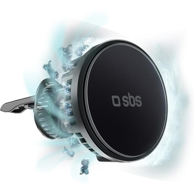 Support de Voiture pour Smartphone avec Chargeur à Induction pour Grille d'Aération avec Refroidissement - Noir