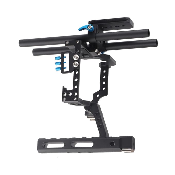 Aluminium Camerakooi Rig met Bovenste Handvat voor A7 A7II A7S A7SII A7R A7RII GH4 gray