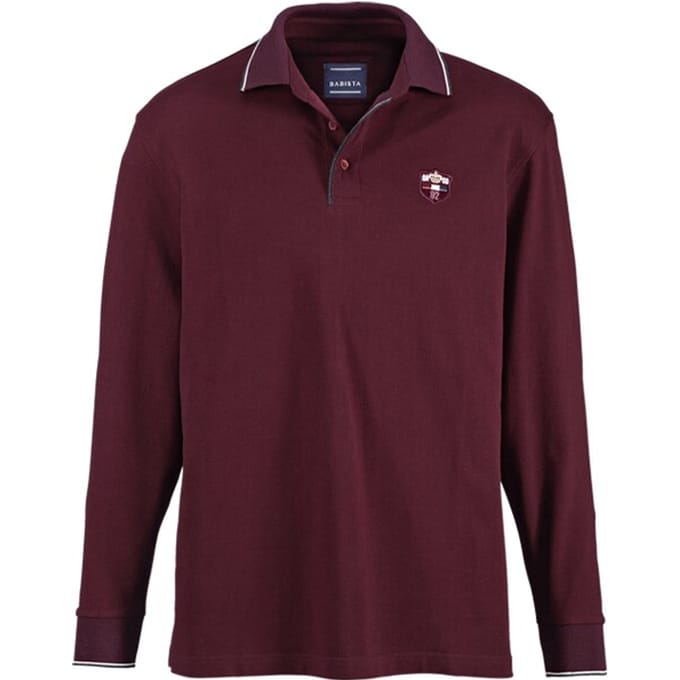 Babista herren Poloshirt Met Lange Mouwen - 48 - donkerrood - Plus Size