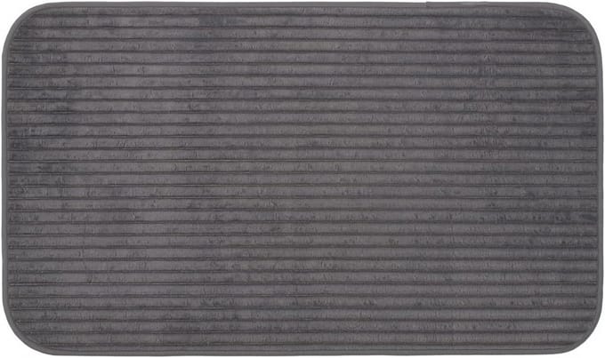 Zachte Antislip Badmat 70 x 120 cm - Antraciet