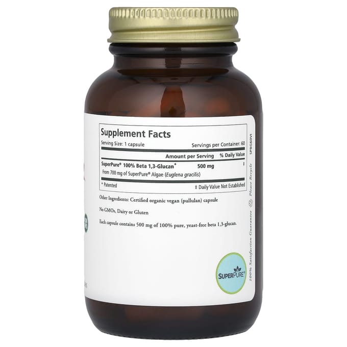 Pure Synergy, SuperPure, Beta 1,3 Glucaan, Zeewierextract, 60 capsules