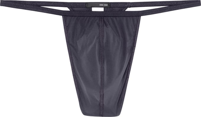 HOM Plume g-string (1-pack) - heren string - antraciet grijs