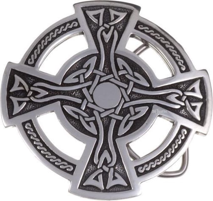 St Justin Keltisch kruis Buckle (BU11)