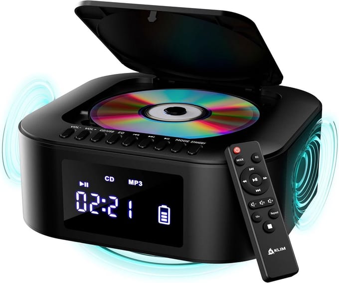 Draagbare CD Speler met Radio, Bluetooth en USB - Extra Bass met Subwoofer