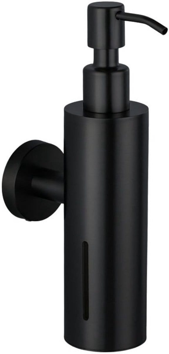 Via Fectio® Zeepdispenser Wandmontage - 200 ml - Mat Zwart - RVS