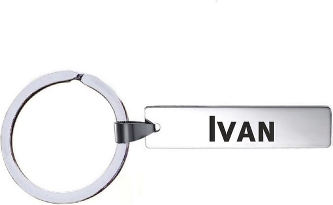 Sleutelhanger Met Naam - Ivan - RVS