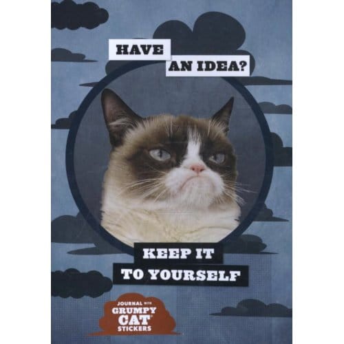 Grumpy Cat Flexi Journal With Stickers - Cat, Grumpy