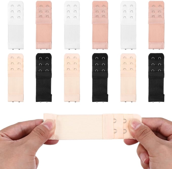 Dailygoods- Bh Verlenger 2 Haakjes - 12 Stuks - Elastische Bh