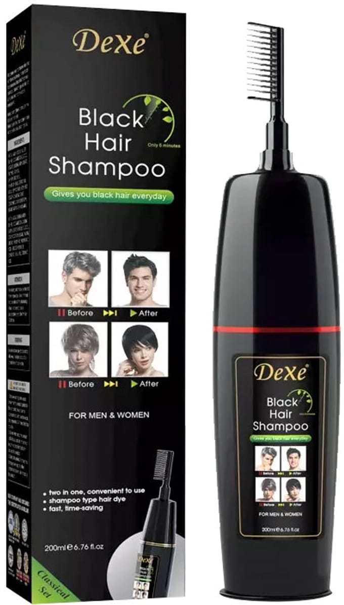 Dexe - Black Hair Shampoo - 200 ml