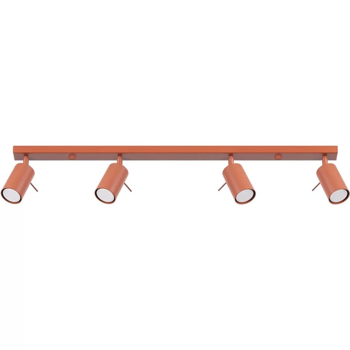 Sollux Lighting Plafondlamp Ring - GU10 - rode oker - staal - 17x81x6cm