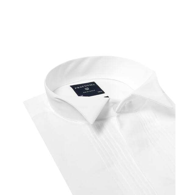 Profuomo Originale slim fit smoking overhemd met lange mouwen