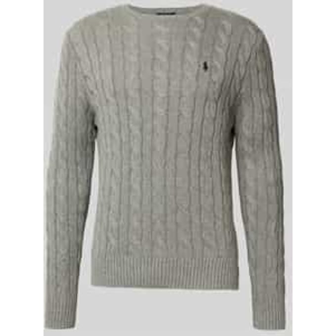 Gebreide pullover met labelstitching