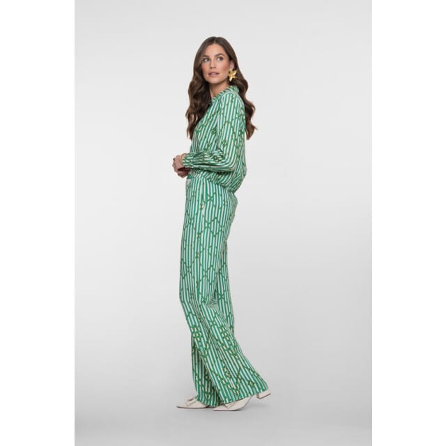 Geisha Blouse Ecru/green Taglia: S | Maglie a manica lunga Outlet | Donna | Marrone