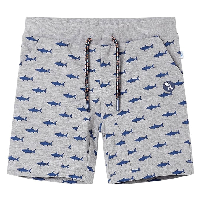 vidaXL - Kindershorts - met - trekkoord - 116 - gemêleerd - lichtgrijs
