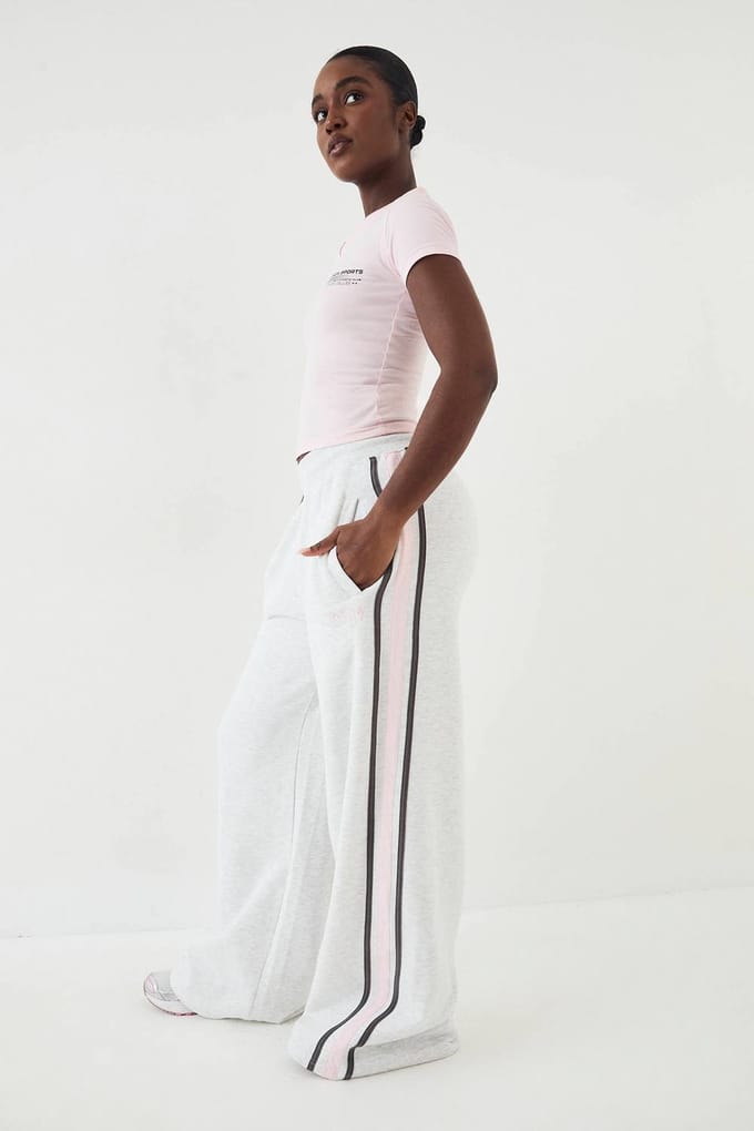Dames DSGN Studio Sport Colour Block Straight Leg Jogger | Asgrijs | Maat: XL