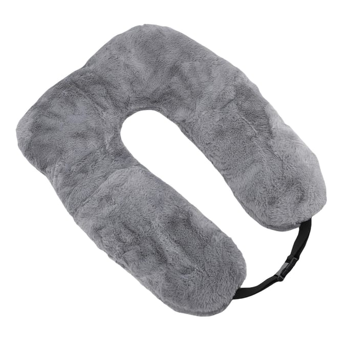 Oreiller en U pour voiture Coussin de sommeil pour voyage longue distance Oreiller multifonctionnel en U pour voiture Gris rose