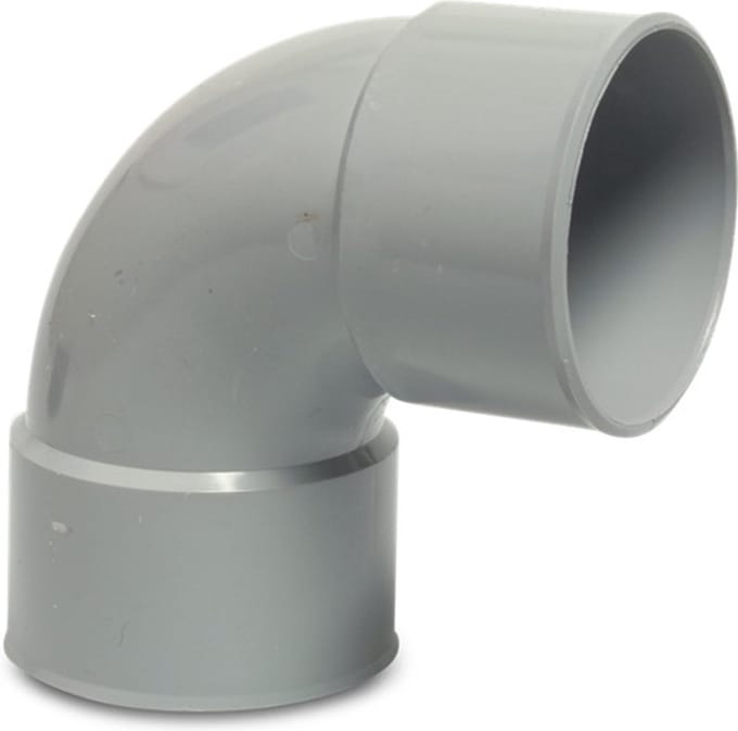 Pvc riool bocht 125mm 87° lijmmof