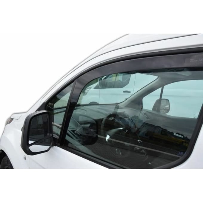 Luchtdeflectoren - J&;J AUTOMOTIVE - Ford Transit Connect - Gerookt - Versterkt Acryl - Eenvoudige Installatie