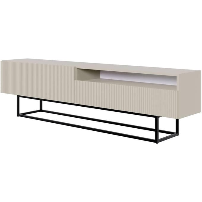 Selsey Veldio - TV-kast met open vak, greige / zwart, 175 cm