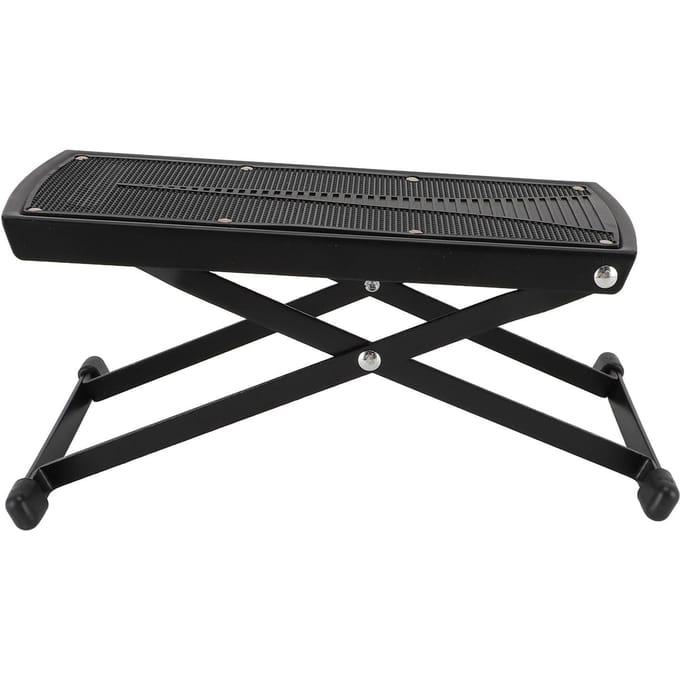 Pedicure Voetsteun Standaard 6 Hoogtes Verstelbaar Opvouwbaar Antislip Nageltechnicus Kruk Gereedschap black