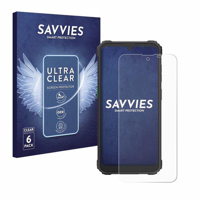 Savvies - Screenprotector voor Blackview BV5300 Plus - Folie Beschermfolie transparant 6 Stuks