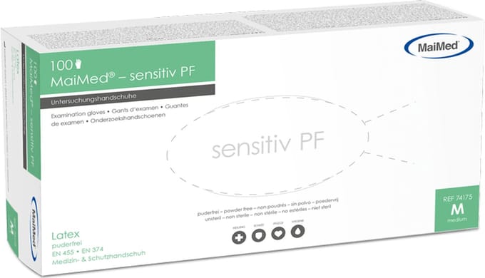 Maimed Sensitiv, S, poedervrije handschoenen - 100 stuks