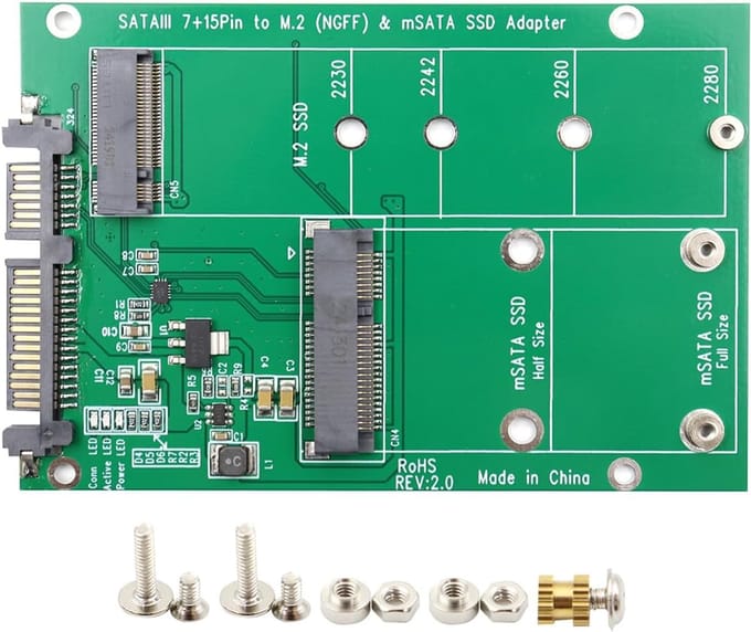 M.2 NGFF Adapter - SATA Converter - Opslag Uitbreiden - Brede Compatibiliteit - Type 2280