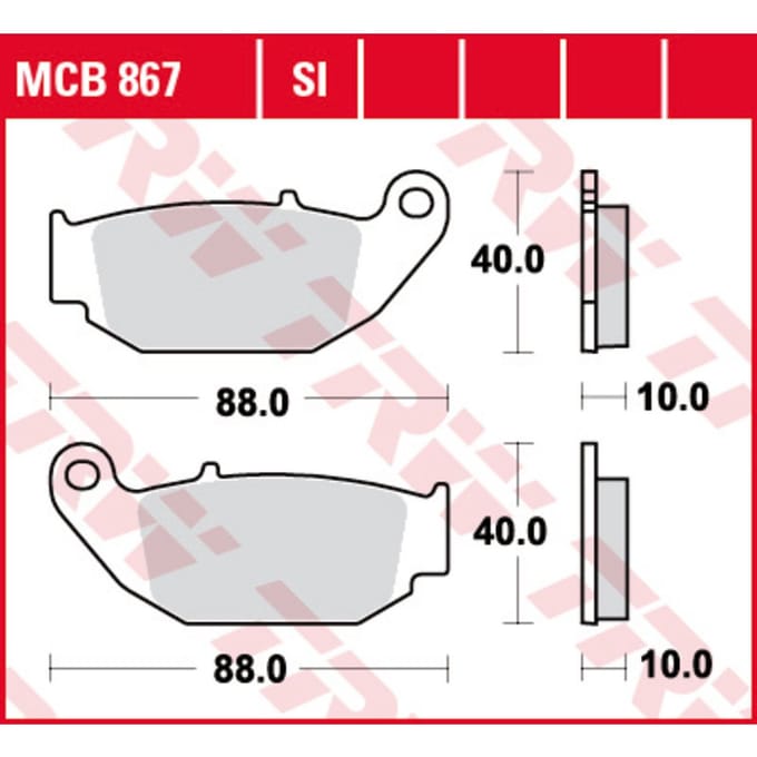 Remblokset TRW MCB867SI