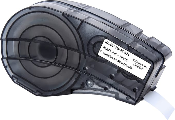 Vinyllabel compatibele voor Brady BMP21-LAB BMP21-PLUS tape - Vinyllabel M21-375-488 9,5mmx6,4m