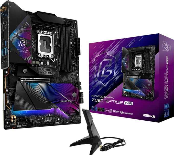 ASRock Z890 RIPTIDE WIFI Moederbord - Intel Z890 - Intel LGA1851 - DDR5 RAM - ATX