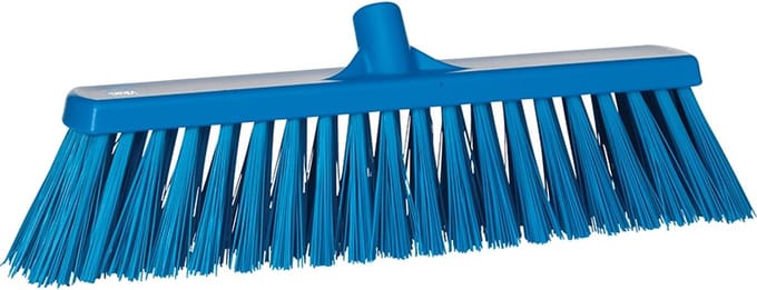 Bezem | Breed | Hard | Sterk, duurzaam & effectief | Professionele Vikan | Blauw