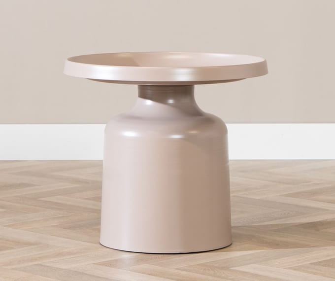 Bronx71® Salontafel Donna rond metaal taupe - Salontafel rond