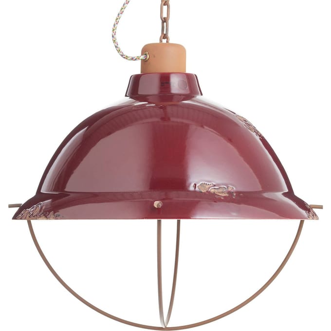 Ferroluce Hanglamp C1680 van keramiek, bordeaux