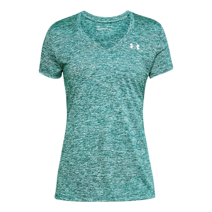 Under Armour Tech Twist T-shirt Dames-groen, wit