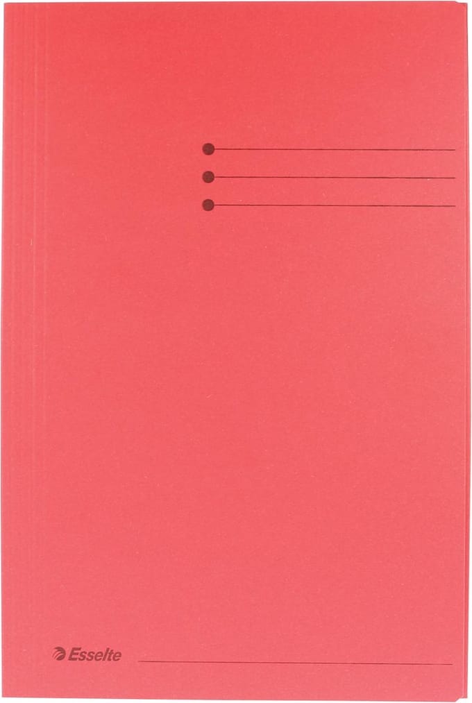 100x Esselte dossiermap rood, folio