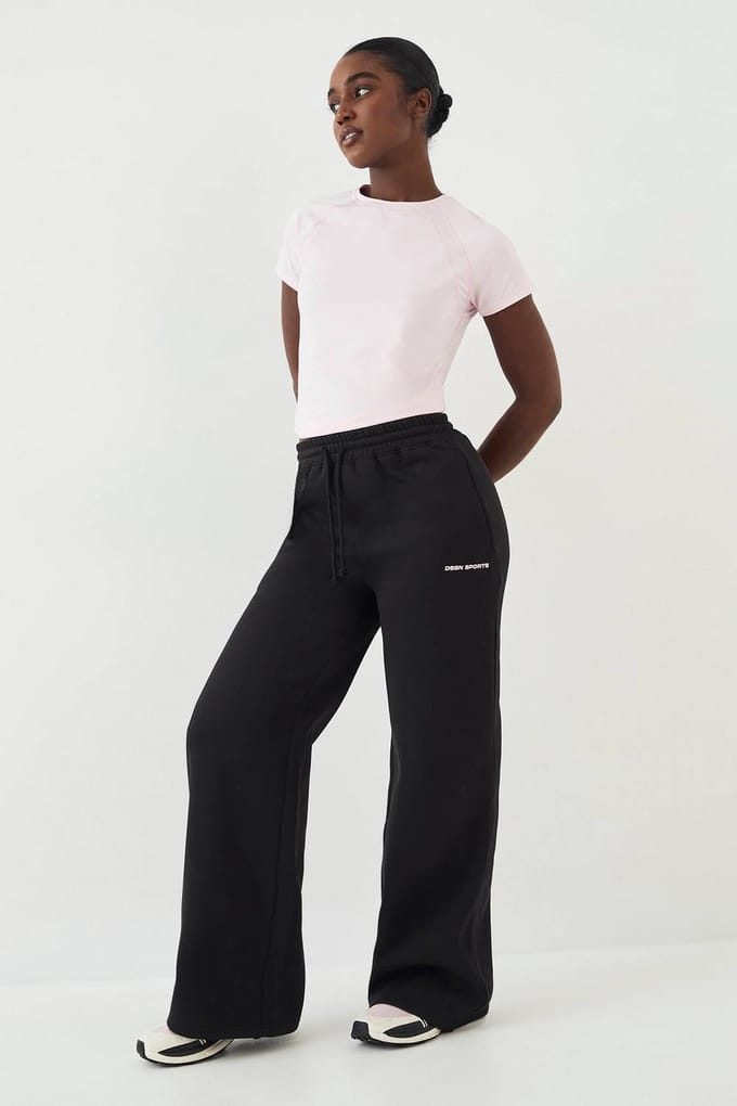Dames DSGN Studio Sport Rechte Pijp Joggingbroek | Zwart | Maat: Medium