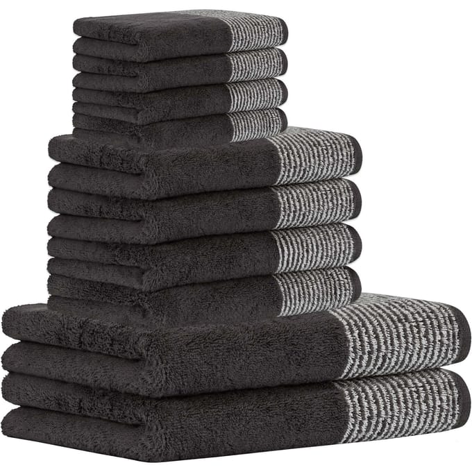Cawoe Handdoek Luxury Home C Two-Tone Een maat, 50x100 Set van 10