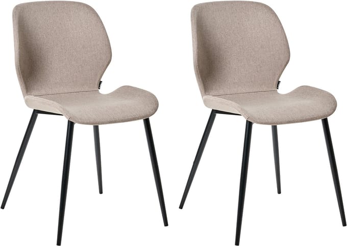 HOLLAND - Vergaderstoel set van 2 - Taupe - Polyester