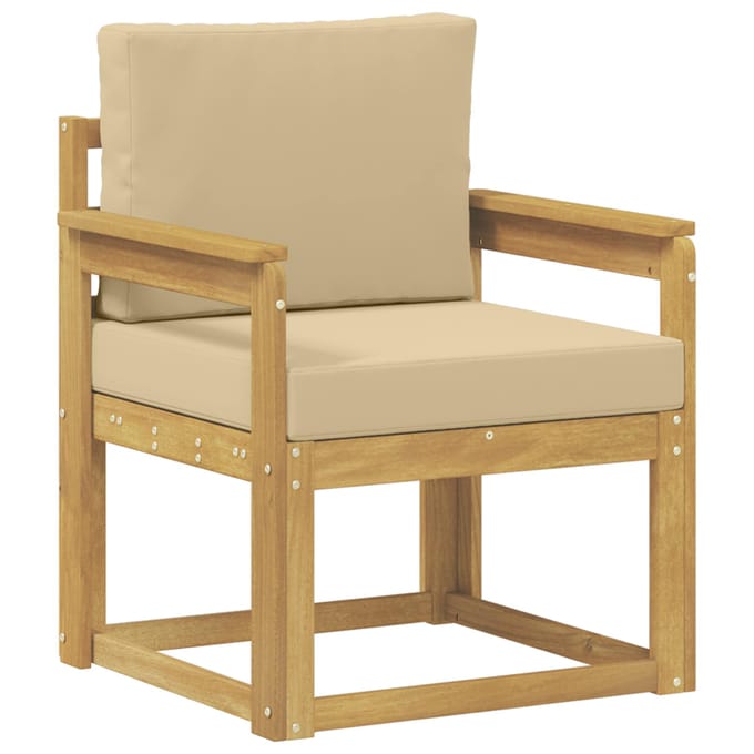 vidaXL - Buitensofa - Polyester - Wit - En - Beige