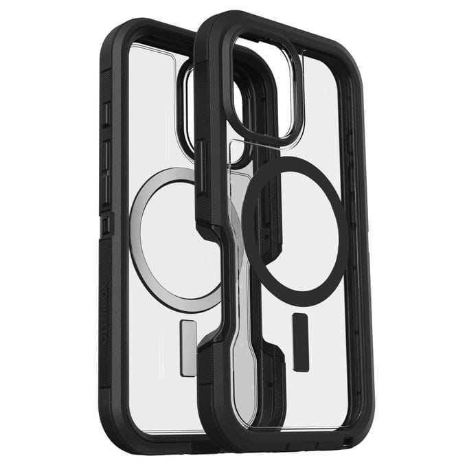 Otterbox Defender XT Backcover Apple iPhone 16 Zwart, Transparant MagSafe compatible, Stootbestendig