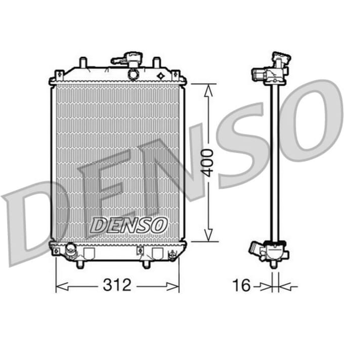 Radiator, motorkoeling DENSO DRM35002