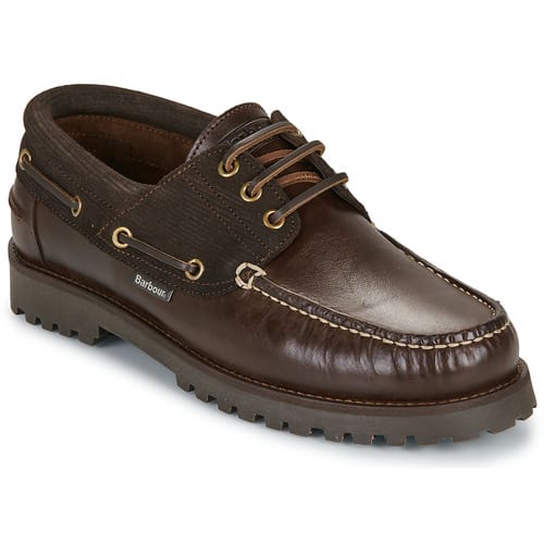 Barbour Bruine leren Deck bootschoenen