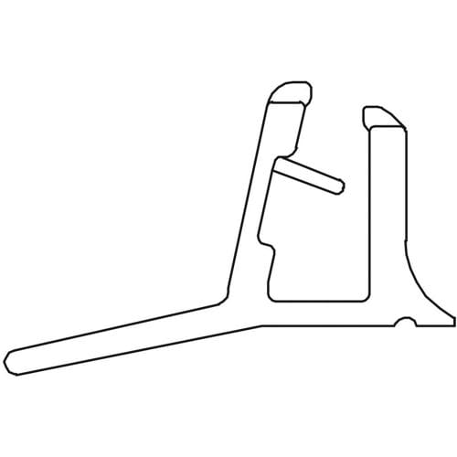 DUSCHOLUX water deflector profile, right 250484.01.005.000