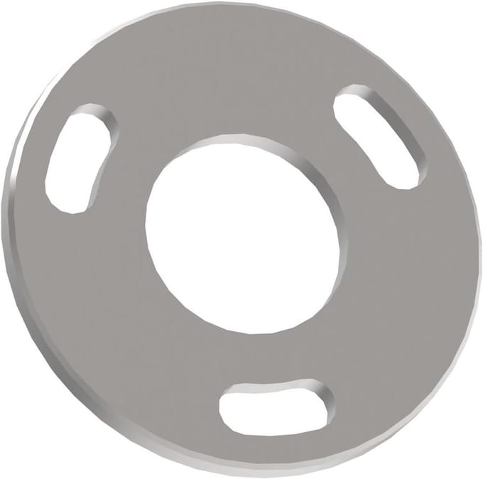 Bodemflens voor palen - Paalanker rond - Lassen van constructies - Roestvrij staal - Ø 42.4 mm - Grijs