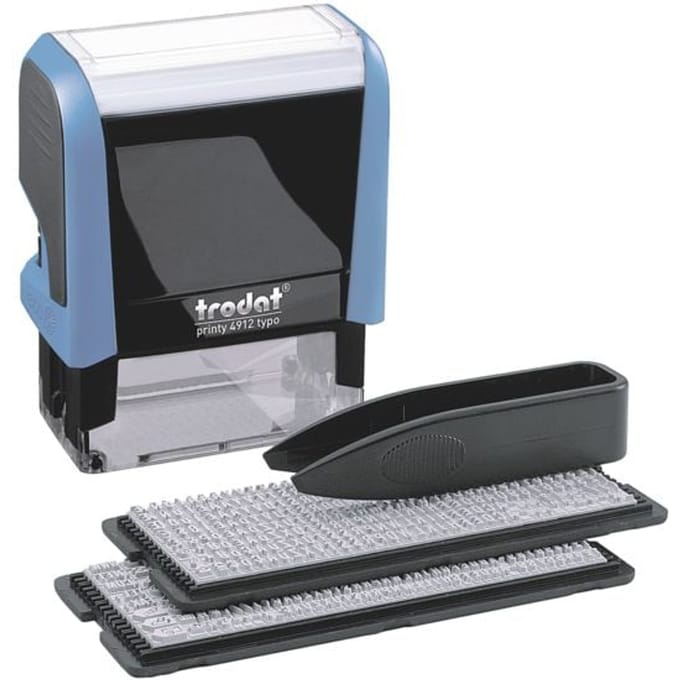 Tekststempel Trodat Printy 4912 Typomatic letterset en pincet