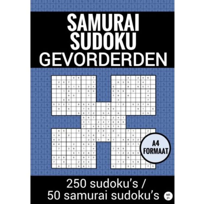 Samurai Sudoku - Gevorderden - Nr. 21 - Sudoku Puzzelboeken