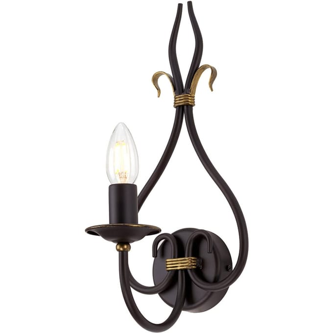 Wandlamp - Steady Lighting - Metaal -  - E14 - L: 18.5cm - Voor Binnen - Woonkamer - Eetkamer - Rust