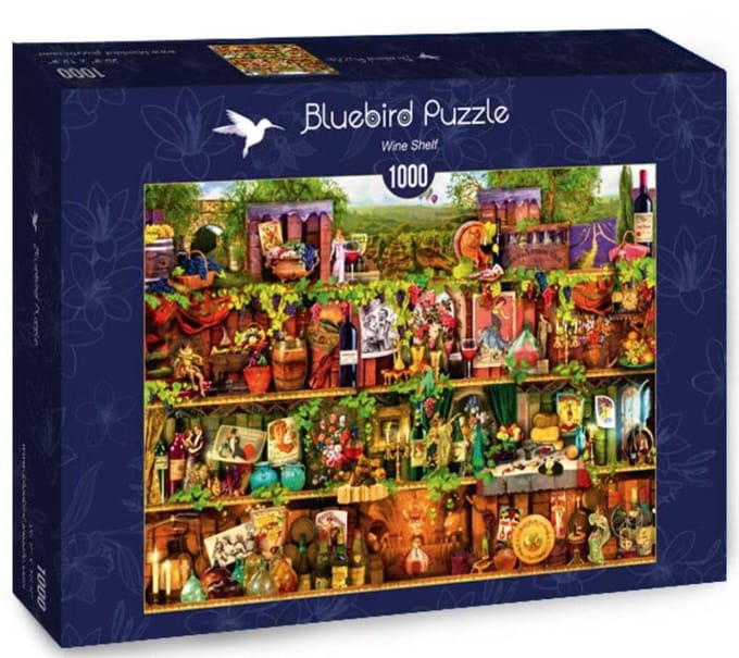 Bluebird puzzel Wine Shelf - 1000 stukjes.