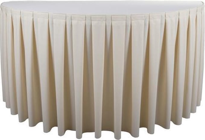 Combiskirting Boxpleat 250% - Ø183cm - Ecru
